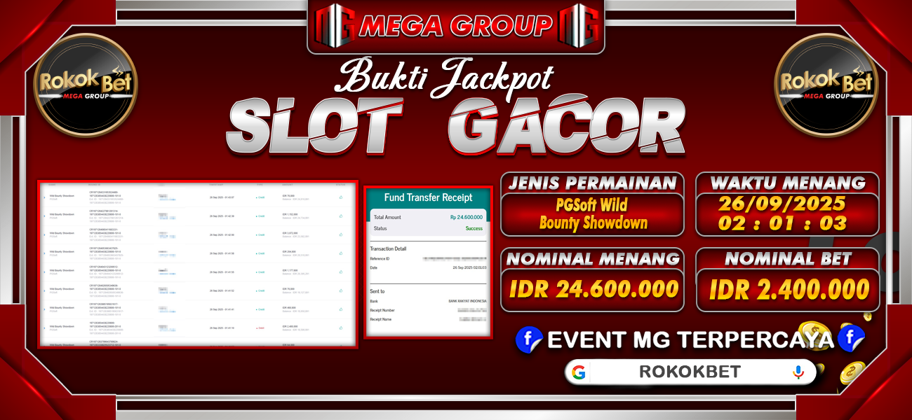 Bukti JP situs Rokokbet hari Jumat, 26 September 2025