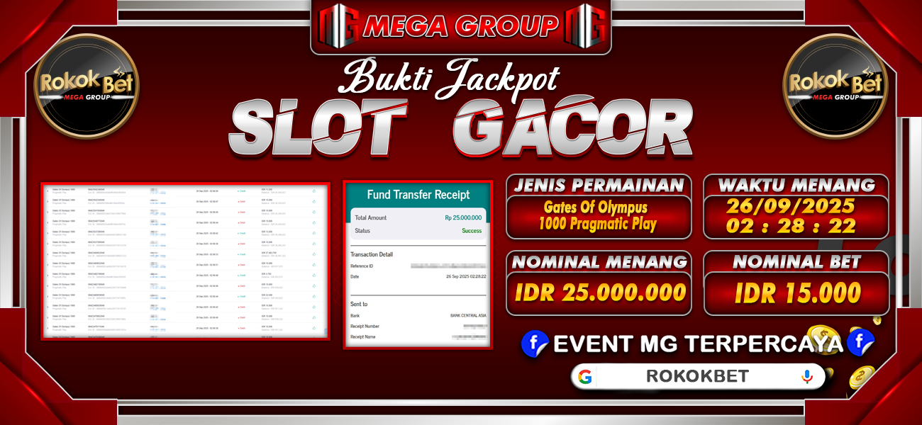 Bukti JP situs Rokokbet hari Jumat, 26 September 2025