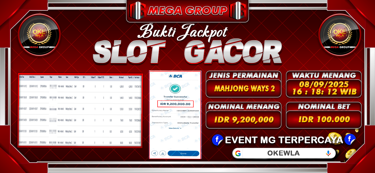 Bukti JP situs Okewla hari Sabtu, 09 Agustus 2025