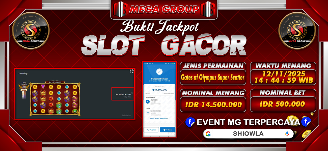 Bukti JP situs Shiowla hari Rabu, 12 November 2025